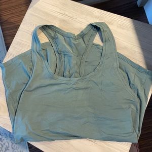 Lululemon Love Too tank, army green